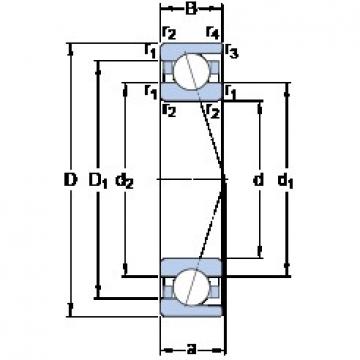 SKF 7022 ACD/HCP4A angular contact ball bearings